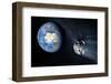 Asteroid Approaching Earth-null-Framed Premium Photographic Print