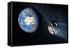 Asteroid Approaching Earth-null-Framed Stretched Canvas