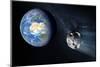 Asteroid Approaching Earth-null-Mounted Photographic Print