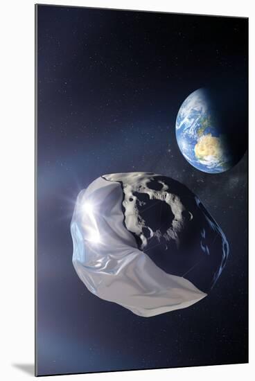 Asteroid Deflection Using Foil-null-Mounted Photographic Print