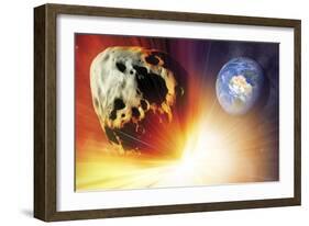 Asteroid Deflection Using Nuclear Explosion-null-Framed Photographic Print