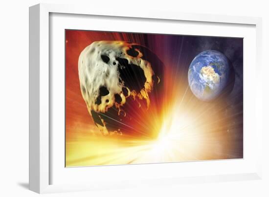 Asteroid Deflection Using Nuclear Explosion-null-Framed Photographic Print