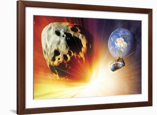 Asteroid Deflection Using Nuclear Explosion-null-Framed Photographic Print