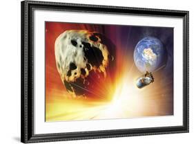 Asteroid Deflection Using Nuclear Explosion-null-Framed Photographic Print