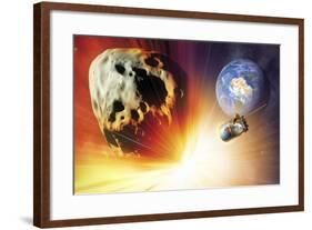 Asteroid Deflection Using Nuclear Explosion-null-Framed Photographic Print