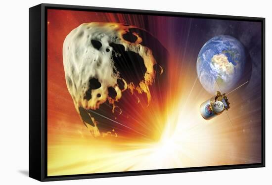 Asteroid Deflection Using Nuclear Explosion-null-Framed Stretched Canvas