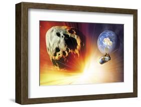 Asteroid Deflection Using Nuclear Explosion-null-Framed Photographic Print