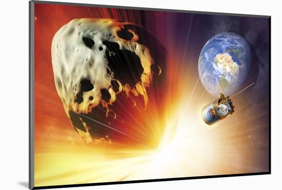 Asteroid Deflection Using Nuclear Explosion-null-Mounted Photographic Print