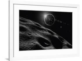 Asteroid Eclipse - Noir-David A Hardy-Framed Giclee Print