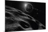 Asteroid Eclipse - Noir-David A Hardy-Mounted Giclee Print