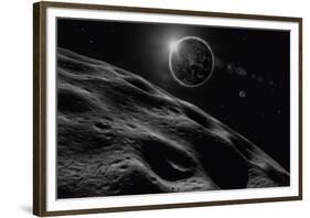 Asteroid Eclipse - Noir-David A Hardy-Framed Giclee Print