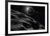 Asteroid Eclipse - Noir-David A Hardy-Framed Giclee Print