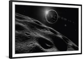 Asteroid Eclipse - Noir-David A Hardy-Framed Giclee Print