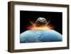 Asteroid Impact, Artwork-null-Framed Premium Photographic Print