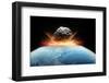 Asteroid Impact, Artwork-null-Framed Premium Photographic Print