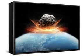 Asteroid Impact, Artwork-null-Framed Stretched Canvas