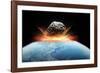 Asteroid Impact, Artwork-null-Framed Photographic Print