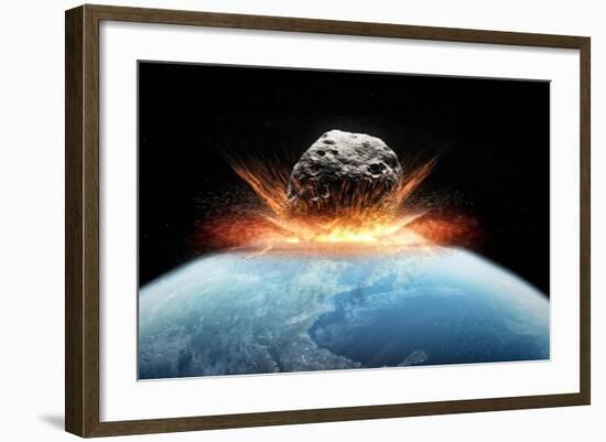 Asteroid Impact, Artwork-null-Framed Photographic Print