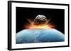 Asteroid Impact, Artwork-null-Framed Photographic Print