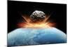 Asteroid Impact, Artwork-null-Mounted Photographic Print