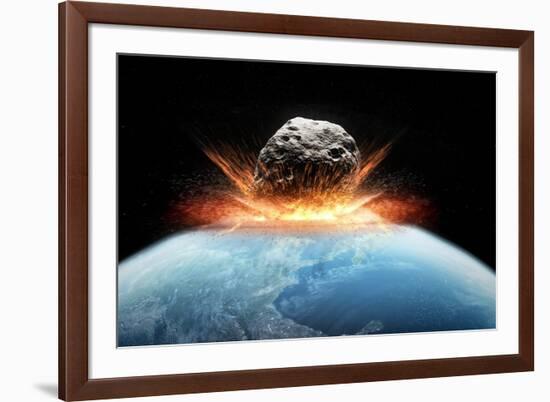 Asteroid Impact, Artwork-null-Framed Photographic Print