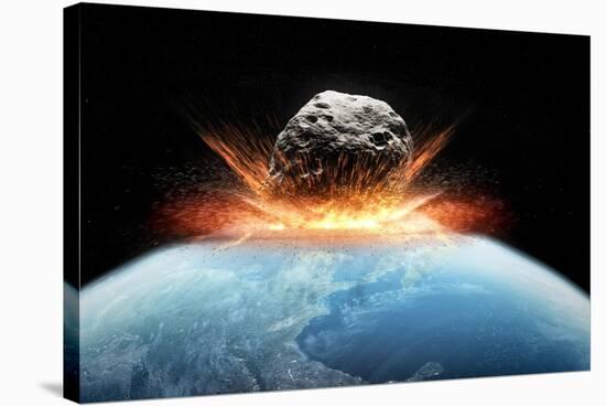 Asteroid Impact, Artwork-null-Stretched Canvas