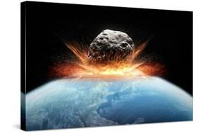 Asteroid Impact, Artwork-null-Stretched Canvas