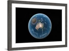 Asteroid Impact, Artwork-null-Framed Photographic Print