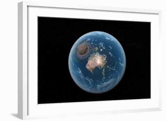 Asteroid Impact, Artwork-null-Framed Photographic Print