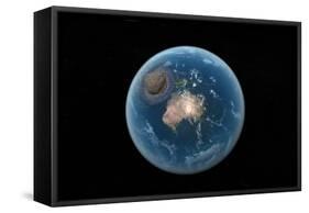 Asteroid Impact, Artwork-null-Framed Stretched Canvas