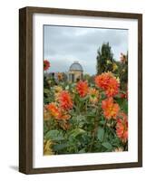 Asters and Dovecote in Gardens of Chateau de Cormatin, Burgundy, France-Lisa S. Engelbrecht-Framed Photographic Print