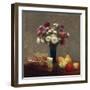 Asters and Fruit on a Table, 1863-Ignace Henri Jean Fantin-Latour-Framed Giclee Print