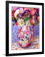 Asters in a Pink Floral Victorian Jug, 2002-Joan Thewsey-Framed Giclee Print