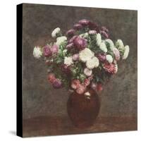 Asters in a Vase, 1875-Ignace Henri Jean Fantin-Latour-Stretched Canvas