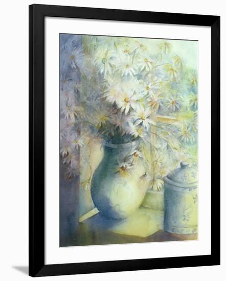 Asters - Snowsprite in Jug on Window Sill-Karen Armitage-Framed Giclee Print