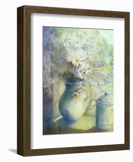 Asters - Snowsprite in Jug on Window Sill-Karen Armitage-Framed Giclee Print