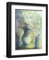 Asters - Snowsprite in Jug on Window Sill-Karen Armitage-Framed Giclee Print