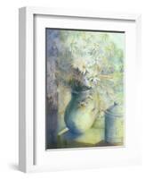 Asters - Snowsprite in Jug on Window Sill-Karen Armitage-Framed Giclee Print