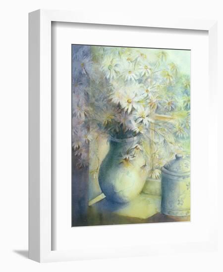 Asters - Snowsprite in Jug on Window Sill-Karen Armitage-Framed Giclee Print