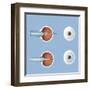 Astigmatism and Correction with Corrective Lens-null-Framed Art Print