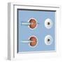 Astigmatism and Correction with Corrective Lens-null-Framed Art Print