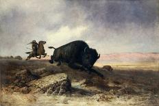 Buffalo Hunt-Astley David Middleton Cooper-Stretched Canvas