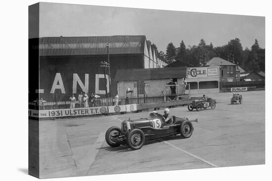 Aston Martin, Austin Ulster TT car and Austin 7, BARC meeting, Brooklands, Surrey, 1933-Bill Brunell-Stretched Canvas