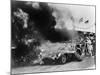 Aston Martin DBR1 on Fire, Goodwood, Sussex, 1959-null-Mounted Photographic Print