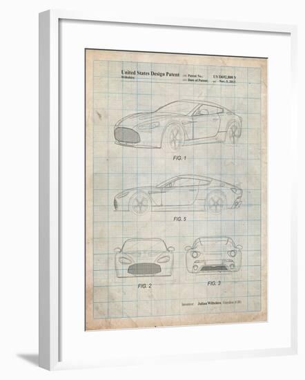 Aston Martin V-12 Zagato Patent-Cole Borders-Framed Art Print