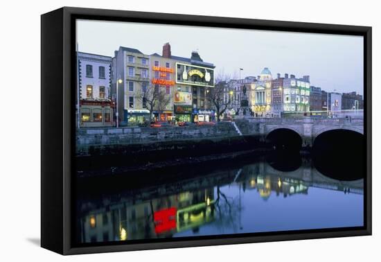 Aston Quay, Liffey River, Dublin, County Dublin, Eire (Ireland)-Bruno Barbier-Framed Stretched Canvas