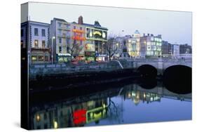 Aston Quay, Liffey River, Dublin, County Dublin, Eire (Ireland)-Bruno Barbier-Stretched Canvas