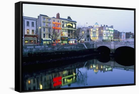 Aston Quay, Liffey River, Dublin, County Dublin, Eire (Ireland)-Bruno Barbier-Framed Stretched Canvas