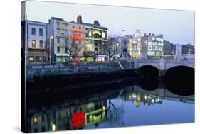 Aston Quay, Liffey River, Dublin, County Dublin, Eire (Ireland)-Bruno Barbier-Stretched Canvas