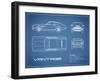 Aston V8 Vantage-Blue-Mark Rogan-Framed Art Print
